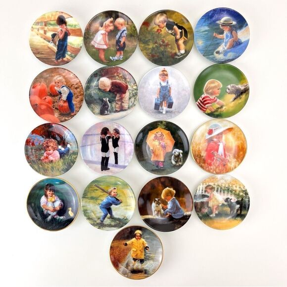 Lot Of 17 Vintage Donald Zolan Mini Plates Pemberton & Oaks - Picture 1 of 16